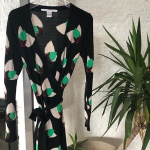 Diane Von Furstenberg Print Wrap Dress